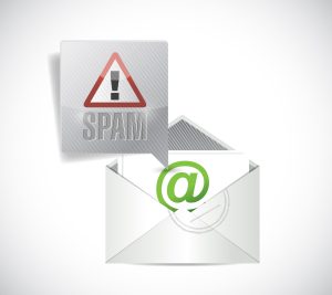 spam email illustration design over a white background